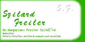 szilard freiler business card